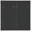  Kerti Kanapé Szett 12 pcs Fekete polirattan