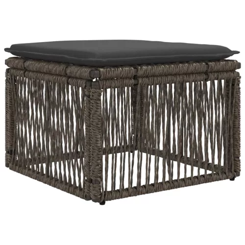  Kerti Kanapé Szett 12 pcs Szürke polirattan