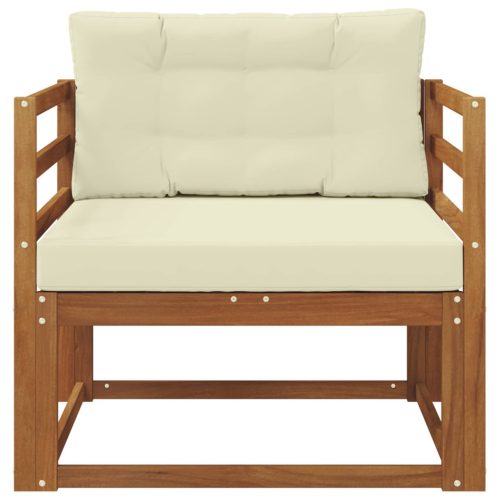  Kültéri középső kanapé Tömör Akácfa Természetes