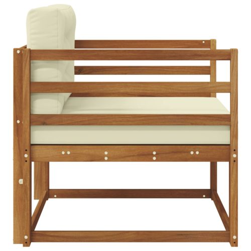  Kültéri középső kanapé Tömör Akácfa Természetes