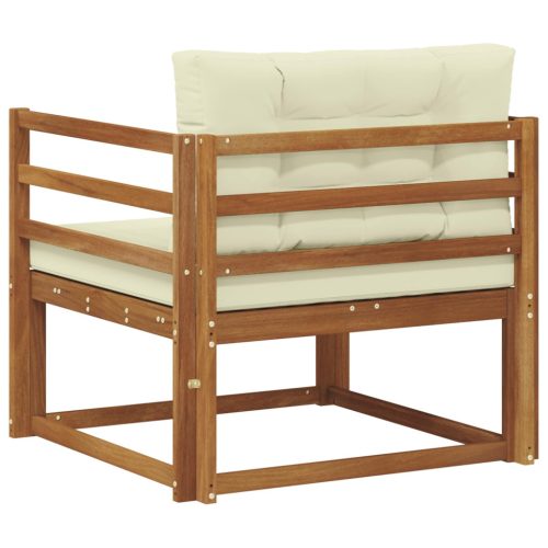  Kültéri középső kanapé Tömör Akácfa Természetes