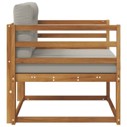  Kültéri középső kanapé Tömör Akácfa Természetes