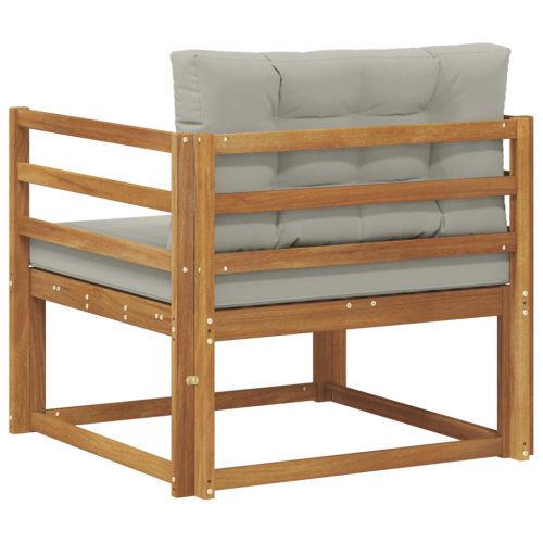  Kültéri középső kanapé Tömör Akácfa Természetes