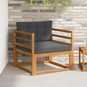  Kültéri középső kanapé Tömör Akácfa Természetes