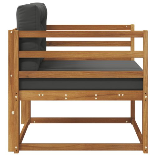  Kültéri középső kanapé Tömör Akácfa Természetes