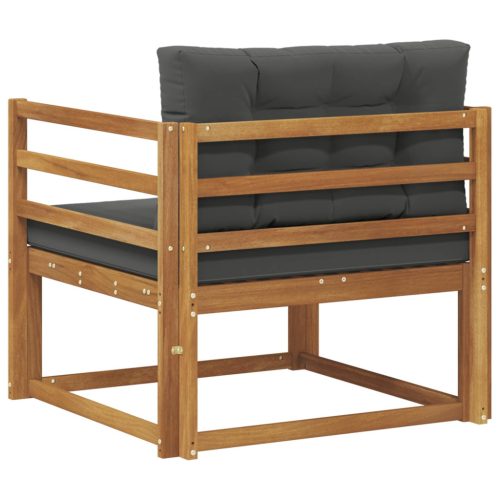  Kültéri középső kanapé Tömör Akácfa Természetes