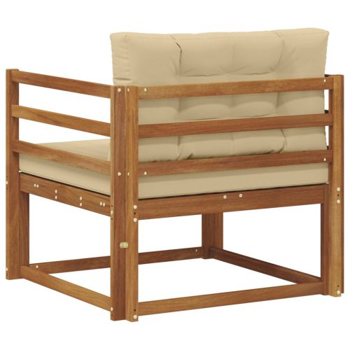  Kültéri középső kanapé Tömör Akácfa Természetes