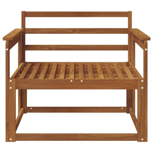  Kültéri középső kanapé Tömör Akácfa Természetes