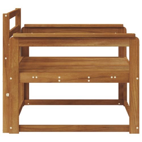  Kültéri középső kanapé Tömör Akácfa Természetes