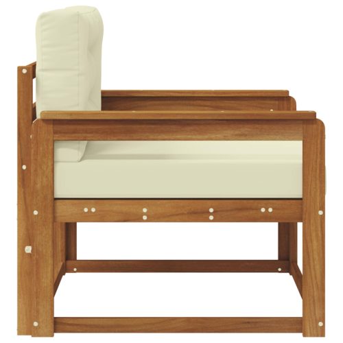  Kültéri középső kanapé Tömör Akácfa Természetes