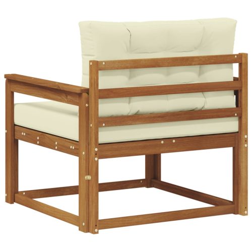  Kültéri középső kanapé Tömör Akácfa Természetes