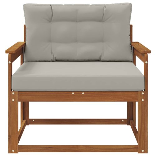  Kültéri középső kanapé Tömör Akácfa Természetes