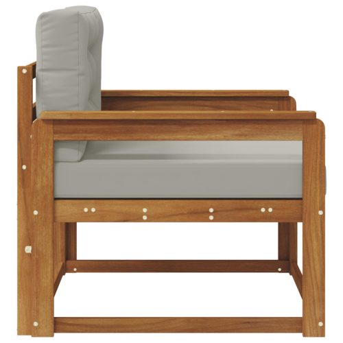  Kültéri középső kanapé Tömör Akácfa Természetes