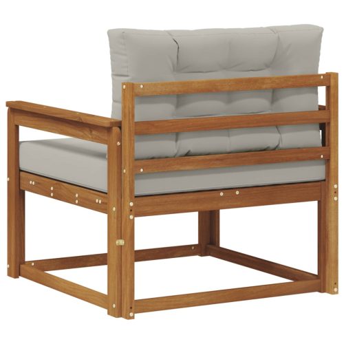  Kültéri középső kanapé Tömör Akácfa Természetes