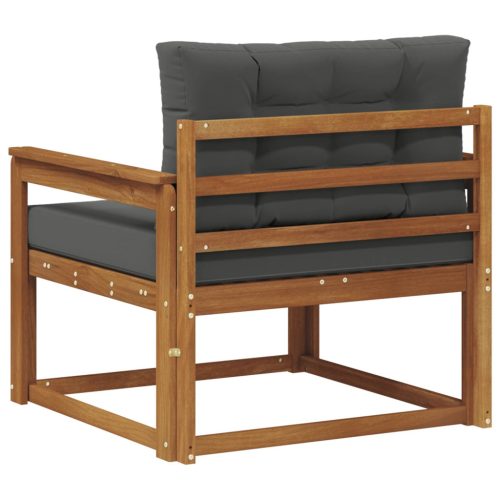  Kültéri középső kanapé Tömör Akácfa Természetes