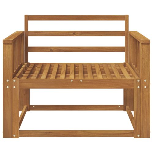  Kültéri középső kanapé Tömör Akácfa Természetes