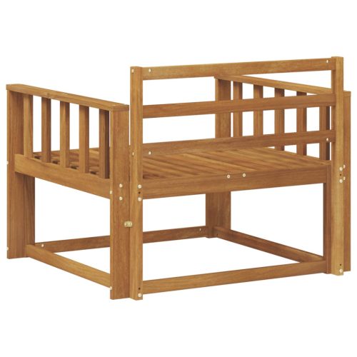  Kültéri középső kanapé Tömör Akácfa Természetes