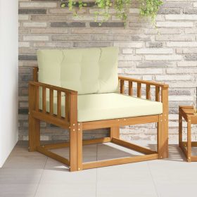  Kültéri középső kanapé Tömör Akácfa Természetes