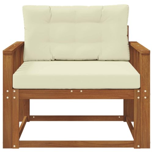  Kültéri középső kanapé Tömör Akácfa Természetes