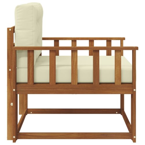  Kültéri középső kanapé Tömör Akácfa Természetes