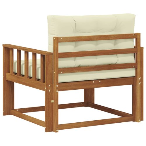  Kültéri középső kanapé Tömör Akácfa Természetes