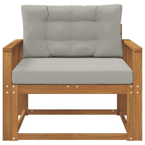  Kültéri középső kanapé Tömör Akácfa Természetes