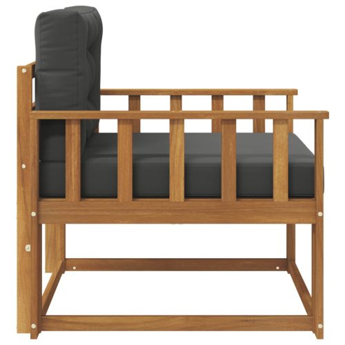  Kültéri középső kanapé Tömör Akácfa Természetes