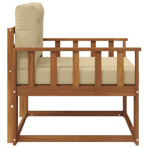  Kültéri középső kanapé Tömör Akácfa Természetes