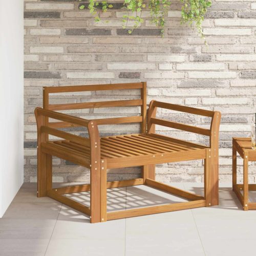  Kültéri középső kanapé Tömör Akácfa Természetes