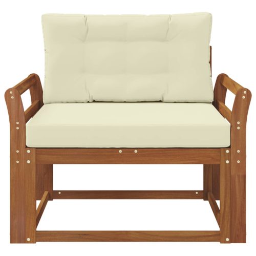  Kültéri középső kanapé Tömör Akácfa Természetes