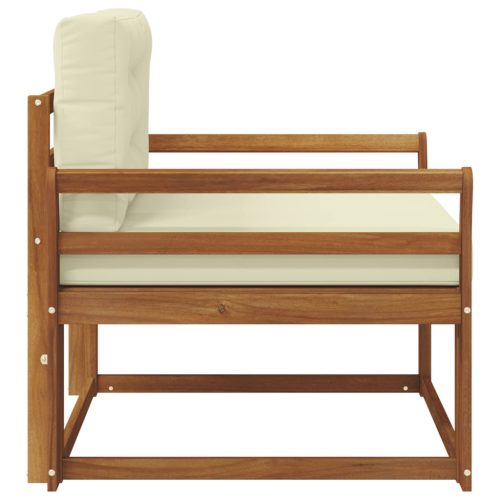  Kültéri középső kanapé Tömör Akácfa Természetes