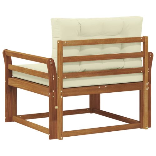  Kültéri középső kanapé Tömör Akácfa Természetes