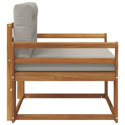  Kültéri középső kanapé Tömör Akácfa Természetes