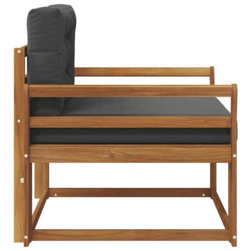  Kültéri középső kanapé Tömör Akácfa Természetes