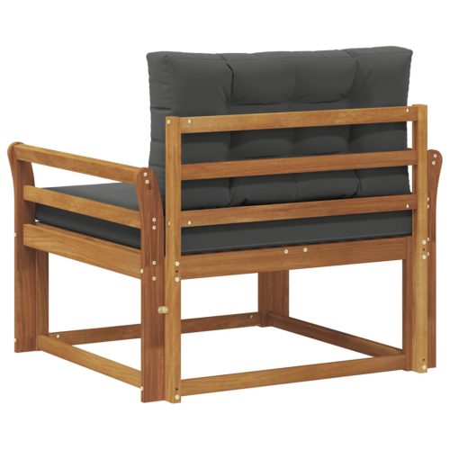  Kültéri középső kanapé Tömör Akácfa Természetes