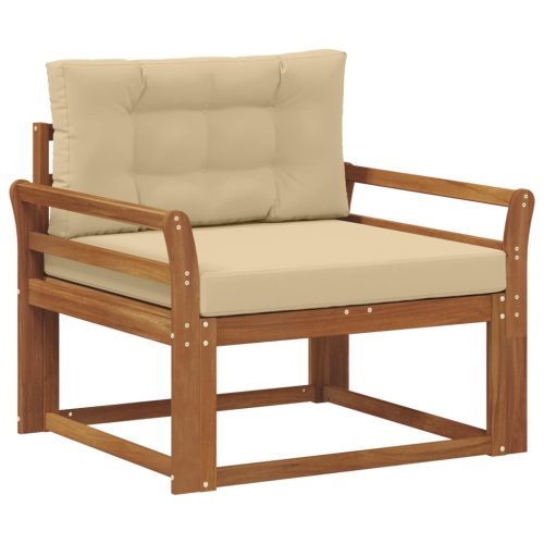  Kültéri középső kanapé Tömör Akácfa Természetes