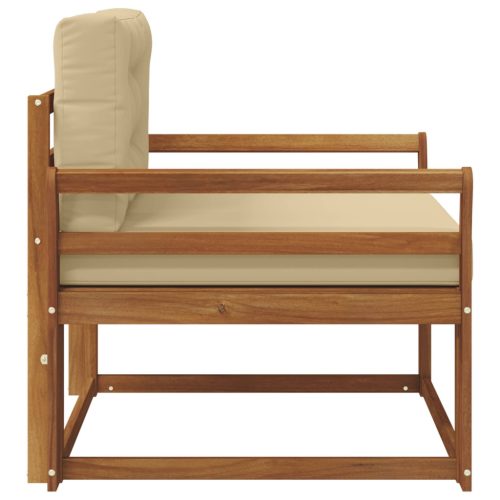  Kültéri középső kanapé Tömör Akácfa Természetes