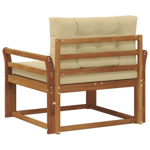  Kültéri középső kanapé Tömör Akácfa Természetes