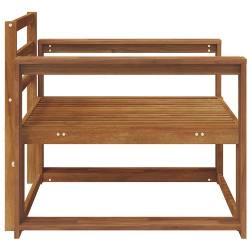  Kültéri középső kanapé Tömör Akácfa Természetes