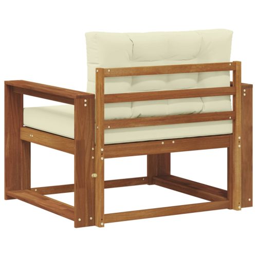  Kültéri középső kanapé Tömör Akácfa Természetes