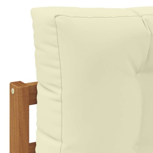  Kültéri középső kanapé Tömör Akácfa Természetes