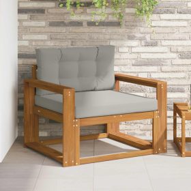  Kültéri középső kanapé Tömör Akácfa Természetes