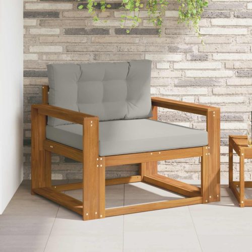  Kültéri középső kanapé Tömör Akácfa Természetes