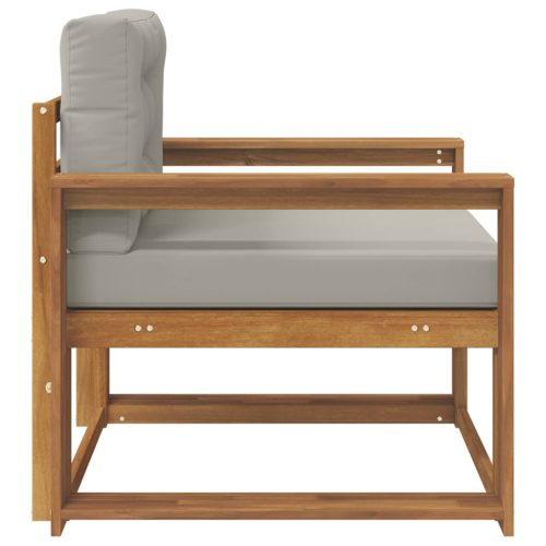  Kültéri középső kanapé Tömör Akácfa Természetes