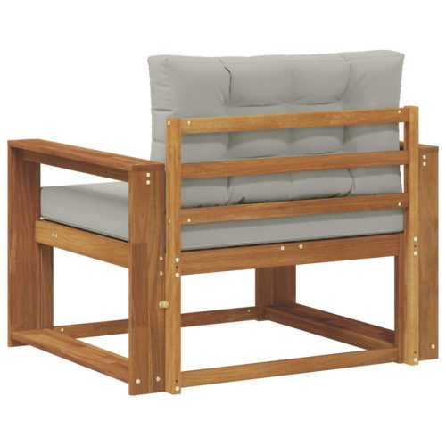  Kültéri középső kanapé Tömör Akácfa Természetes