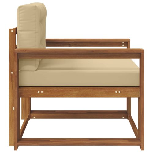  Kültéri középső kanapé Tömör Akácfa Természetes