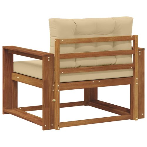  Kültéri középső kanapé Tömör Akácfa Természetes