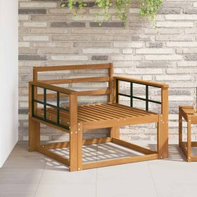  Kültéri középső kanapé Tömör Akácfa Természetes