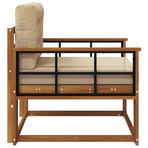  Kültéri középső kanapé Tömör Akácfa Természetes