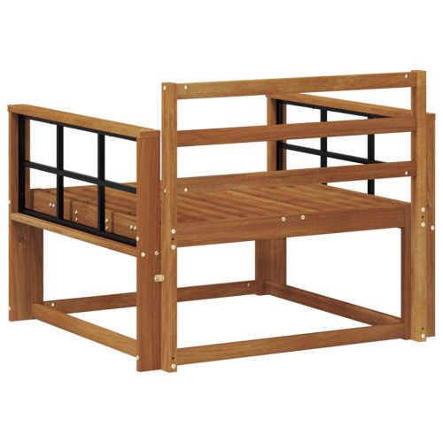  Kültéri középső kanapé Tömör Akácfa Természetes